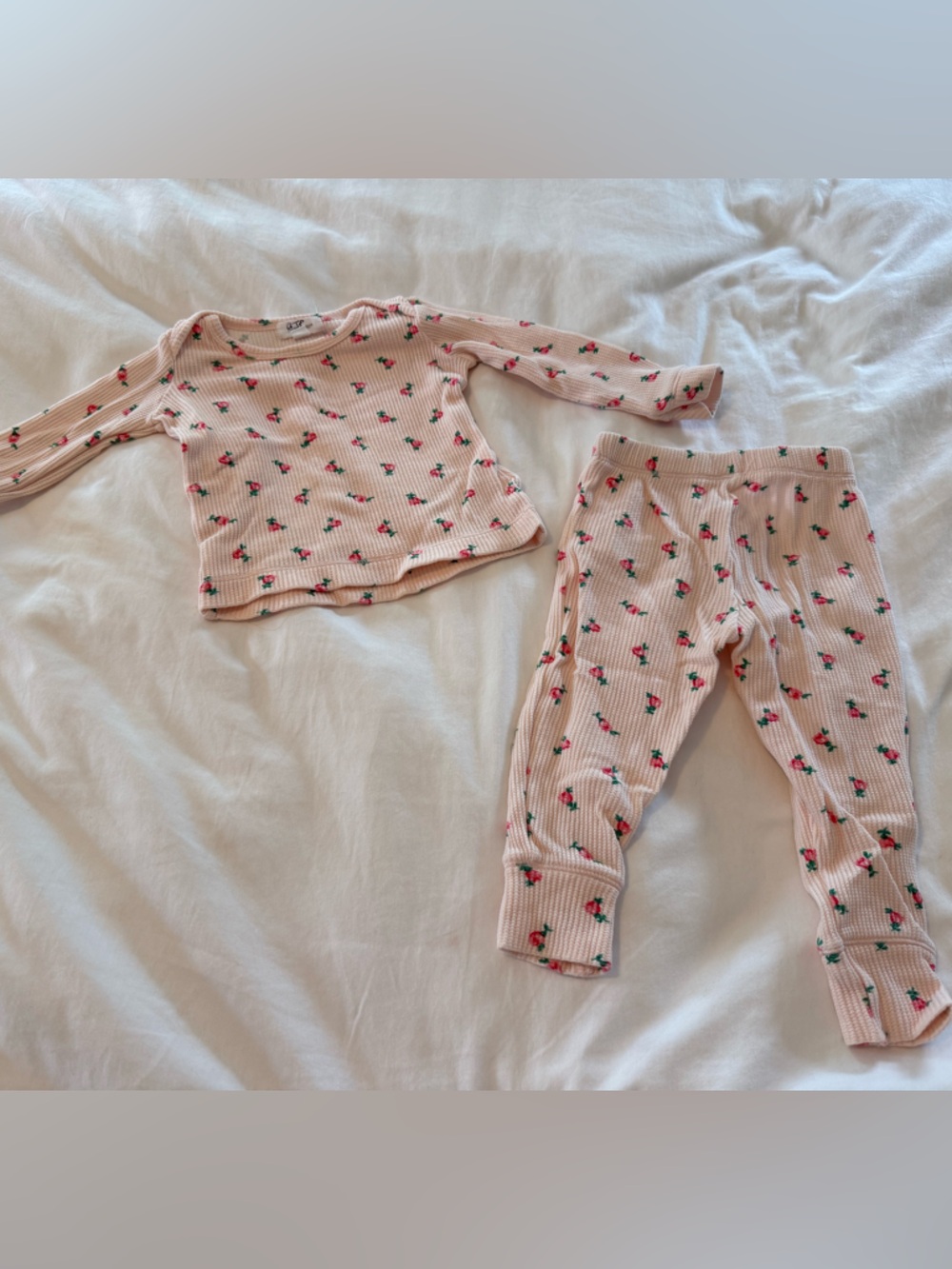 Angel Dear Pink floral matching set - size 12-18 months